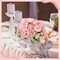 16 Bundles Artificial Peonies Bouquet – Realistic Silk Flowers with Stems for Table Centerpieces, Wedding Decor, and Bridal Floral Arrangements (Light Pink)